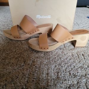 Madewell Wooden Clogs Size 9 Tan